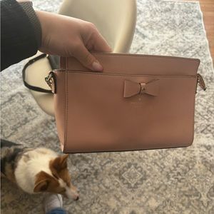 Pink Kate Spade bow crossbody